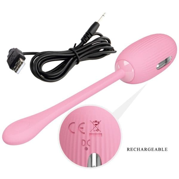 PRETTY LOVE - DOREEN PINK RECHARGEABLE VIBRATING EGG 6